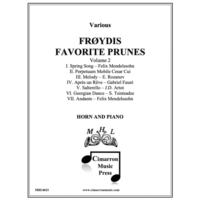 Froydis Favorite Prunes, Volume 2 - Horn/Piano - Book