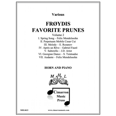 Mccoys Horn Library - Froydis Favorite Prunes, Volume 2 - Horn/Piano - Book