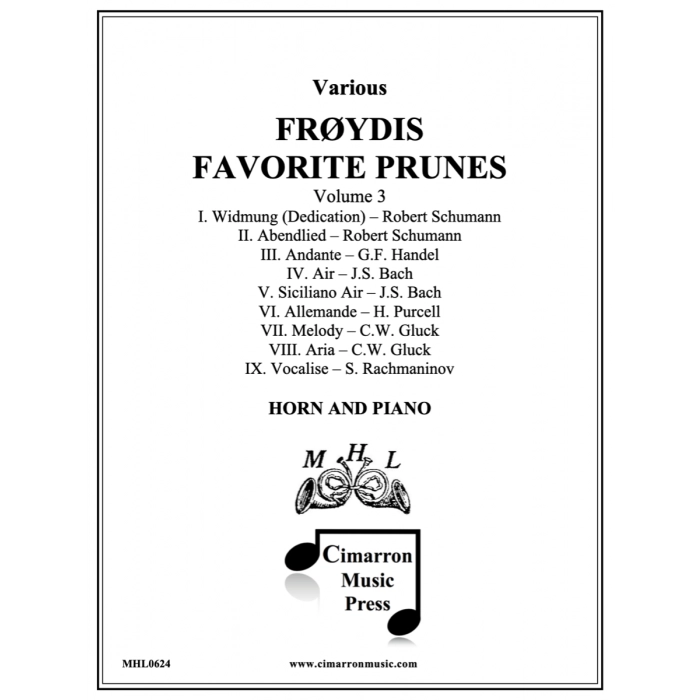 Froydis Favorite Prunes, Volume 3 - Horn/Piano - Book