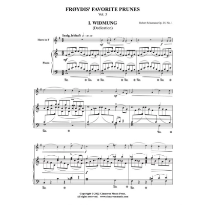 Froydis Favorite Prunes, Volume 3 - Horn/Piano - Book