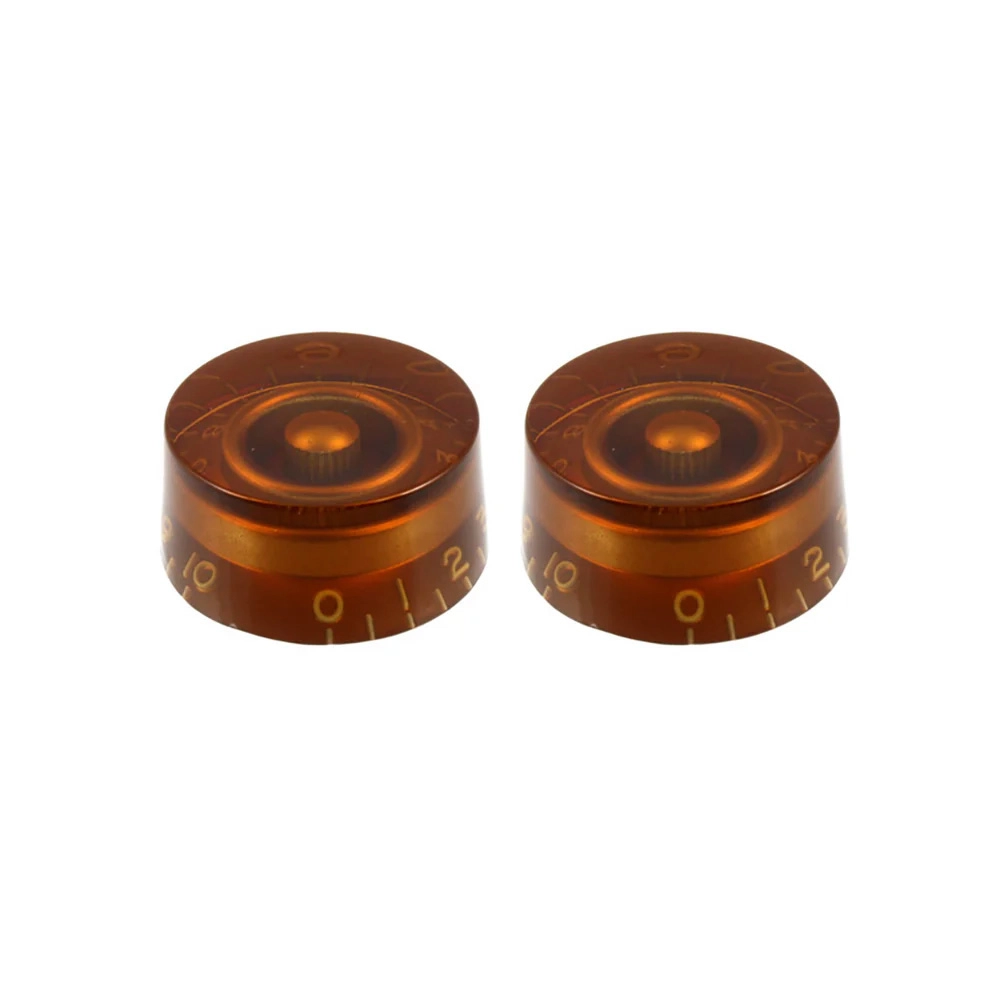 Set of 2 Vintage-style Speed Knobs - Amber