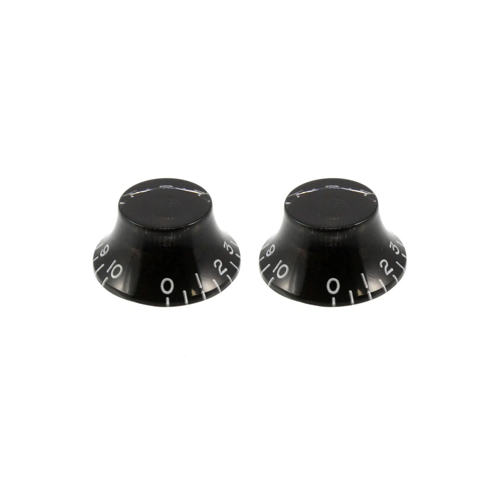 Set of 2 Vintage-style Bell Knobs - Black