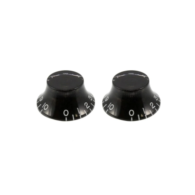 All Parts - Set of 2 Vintage-style Bell Knobs - Black