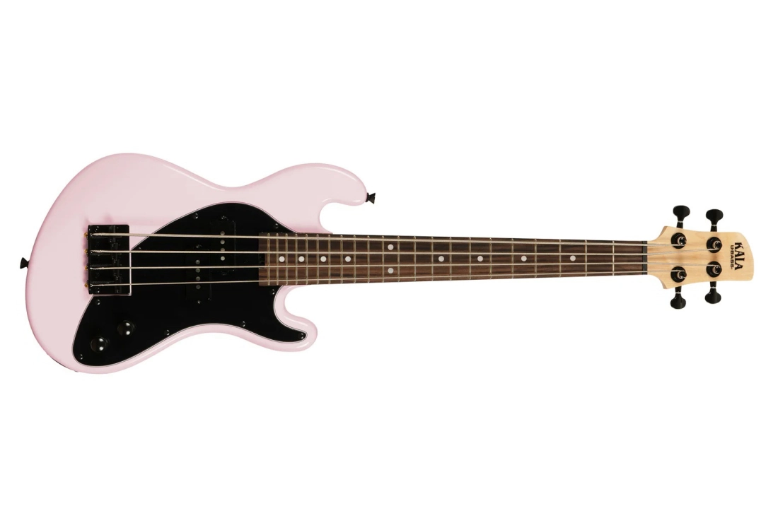 Solid Body 4-String Acoustic/Electric Fretted U-Bass with Gigbag - Pale Pink