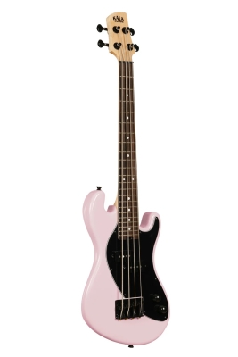Solid Body 4-String Acoustic/Electric Fretted U-Bass with Gigbag - Pale Pink