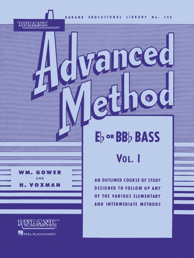 Rubank Advanced Method, Vol. 1 - Voxman/Gower - Bass/Tuba (B.C.) - Book