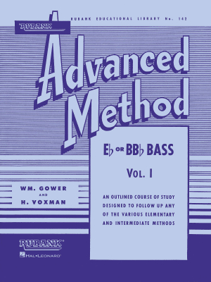 Rubank Publications - Rubank Advanced Method, Vol. 1 - Voxman/Gower - Bass/Tuba (B.C.) - Book
