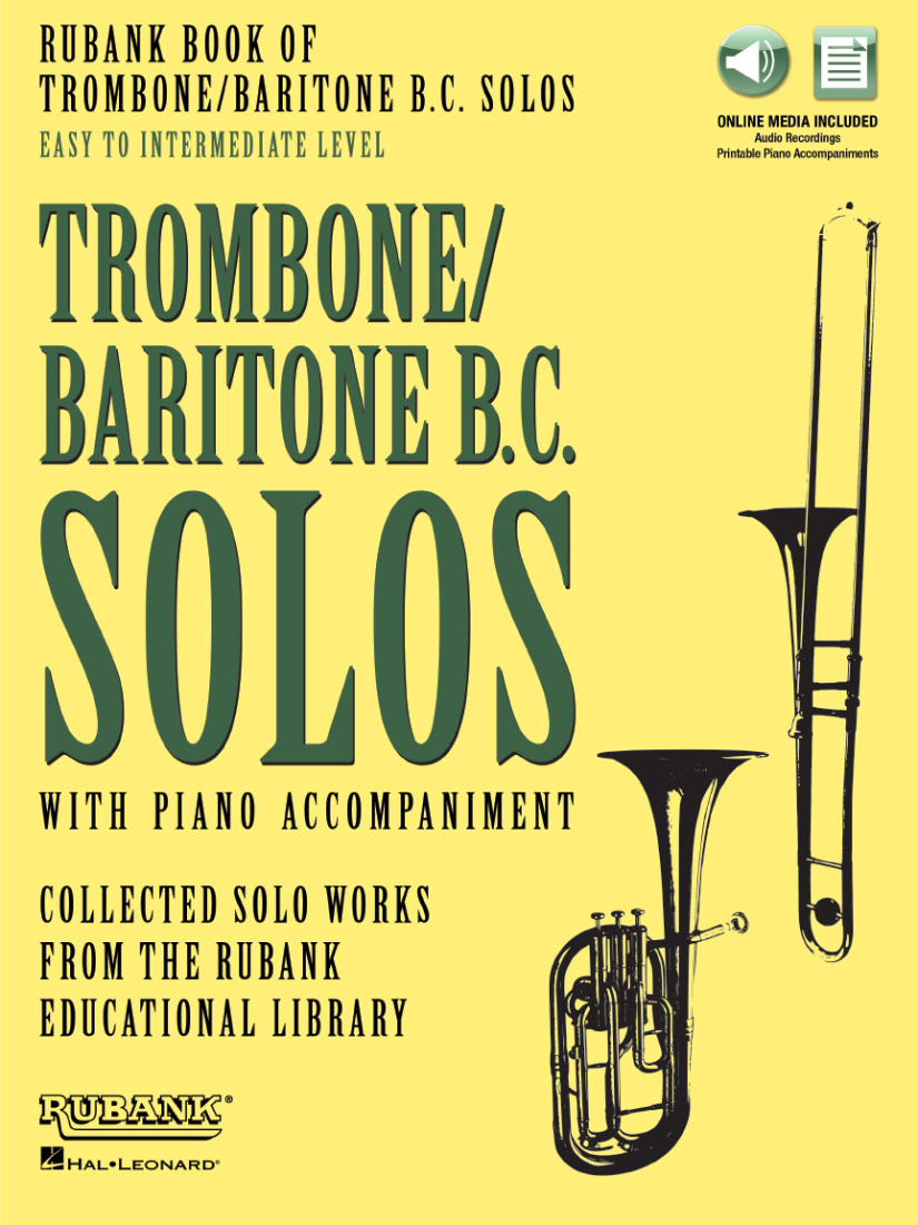 Rubank Book of Trombone/Baritone B.C. Solos, Easy to Intermediate - Book/Media Online