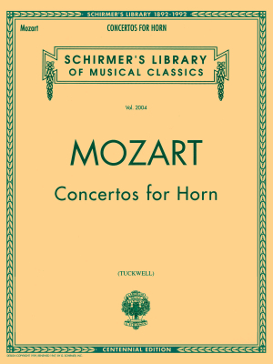 G. Schirmer Inc. - Concertos for Horn - Mozart/Tuckwell - Horn/Piano - Book