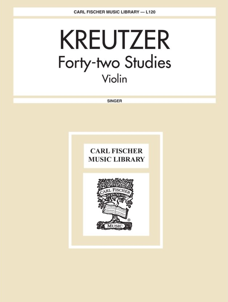 Forty-Two Studies - Kreutzer/Singer - Violin - Book