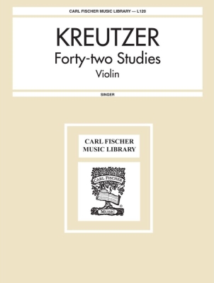 Carl Fischer - Forty-Two Studies - Kreutzer/Singer - Violin - Book