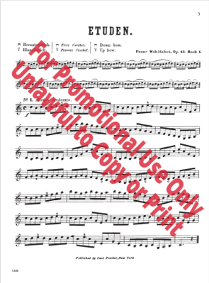 Sixty Etudes, Op. 45, Book I - Wohlfahrt - Violin - Book