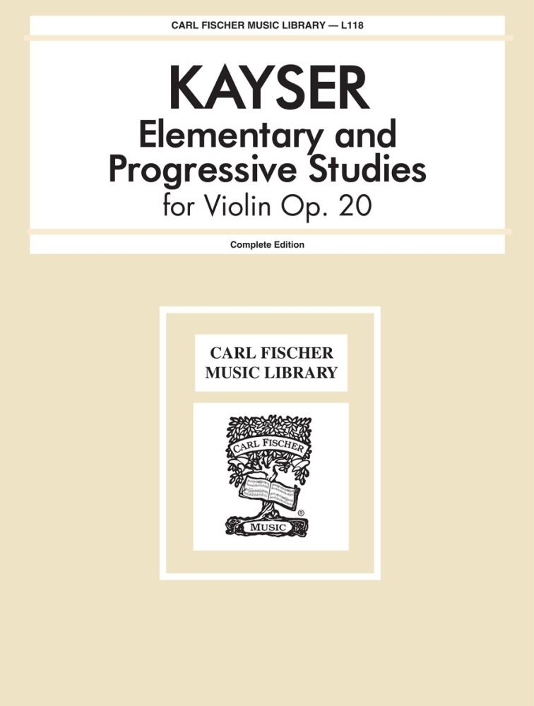 Elementary and Progressive Studies, Op. 20 - Kayser - Violin - Book