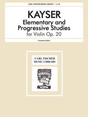 Elementary and Progressive Studies, Op. 20 - Kayser - Violin - Book