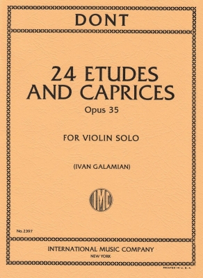 Etudes & Caprices, Opus 35 - Dont/Galamian - Violin - Book