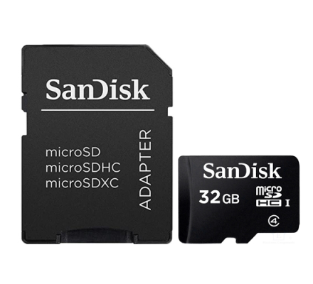 SanDisk - microSDHC Card with Adapter - 32 GB