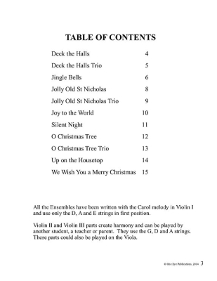 Violinkids Christmas Ensembles Book 1  - Gummer - Violin Ensemble - Book