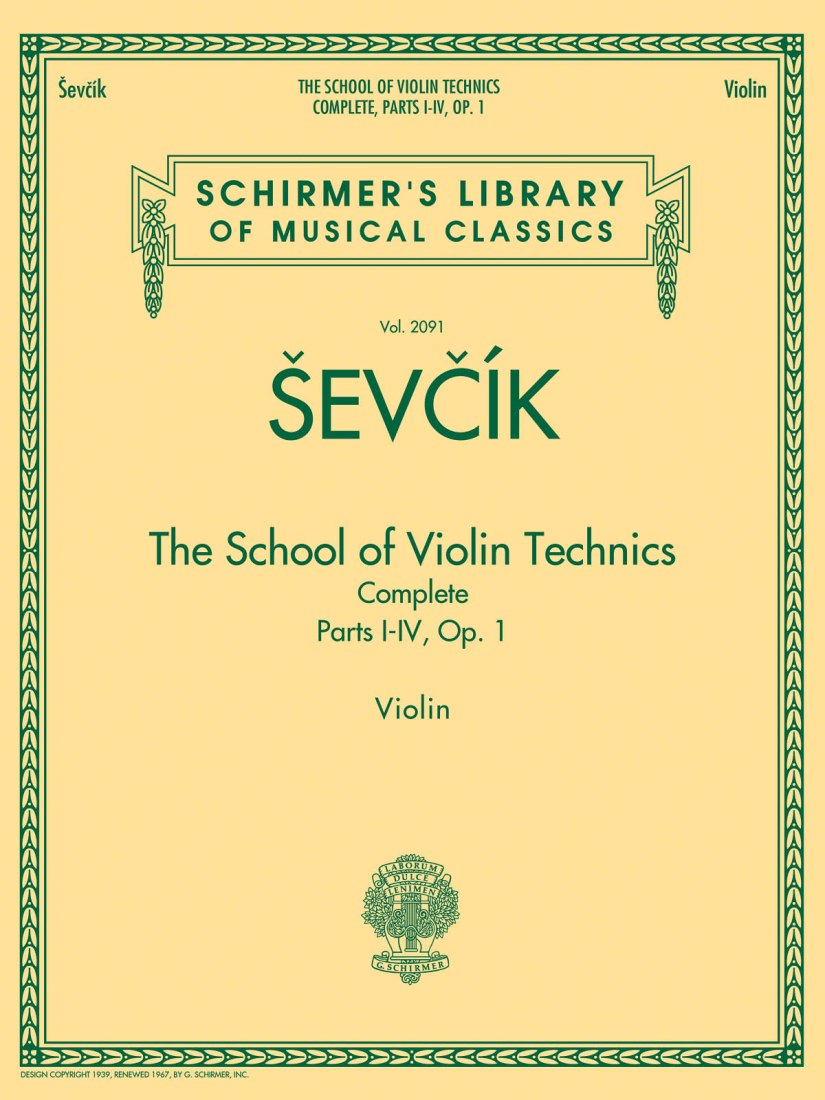 The School of Violin Technics Complete, Op. 1 - Sevcik/Mittell - Violin -  Book