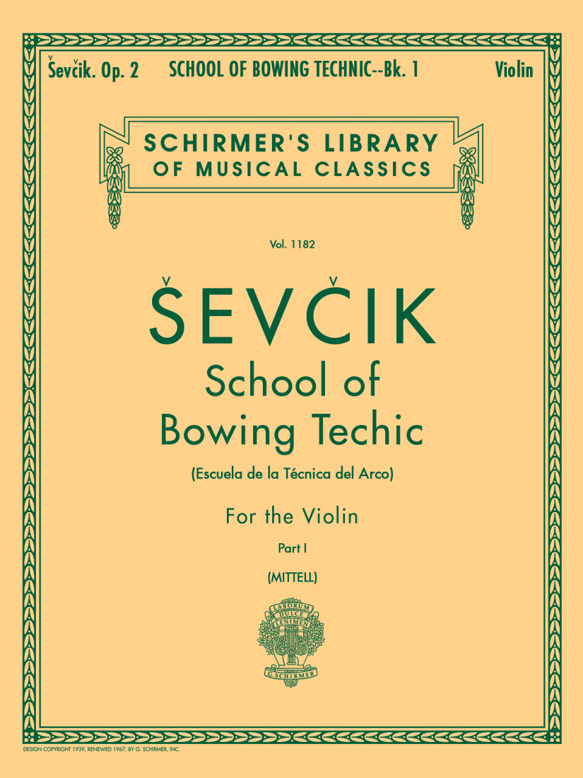 School of Bowing Technics, Op. 2, Book 1 - Sevcik/Mittell - Violin - Book