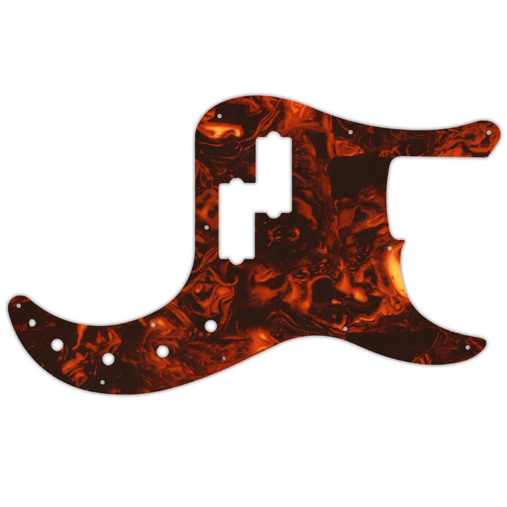 Custom Pickguard for Fender American Elite Precision Bass - Faux Tortoise