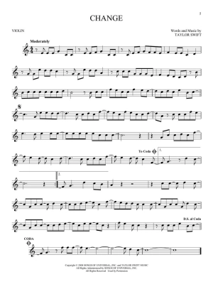 Taylor Swift for Violin - Violin - Book