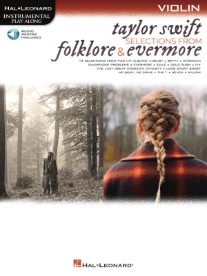 Hal Leonard - Taylor Swift, Selections from Folklore & Evermore: Instrumental Play-Along - Swift - Violin - Book/Audio Online