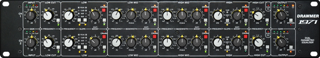 1971 Dual 4-Band Parametric Equaliser