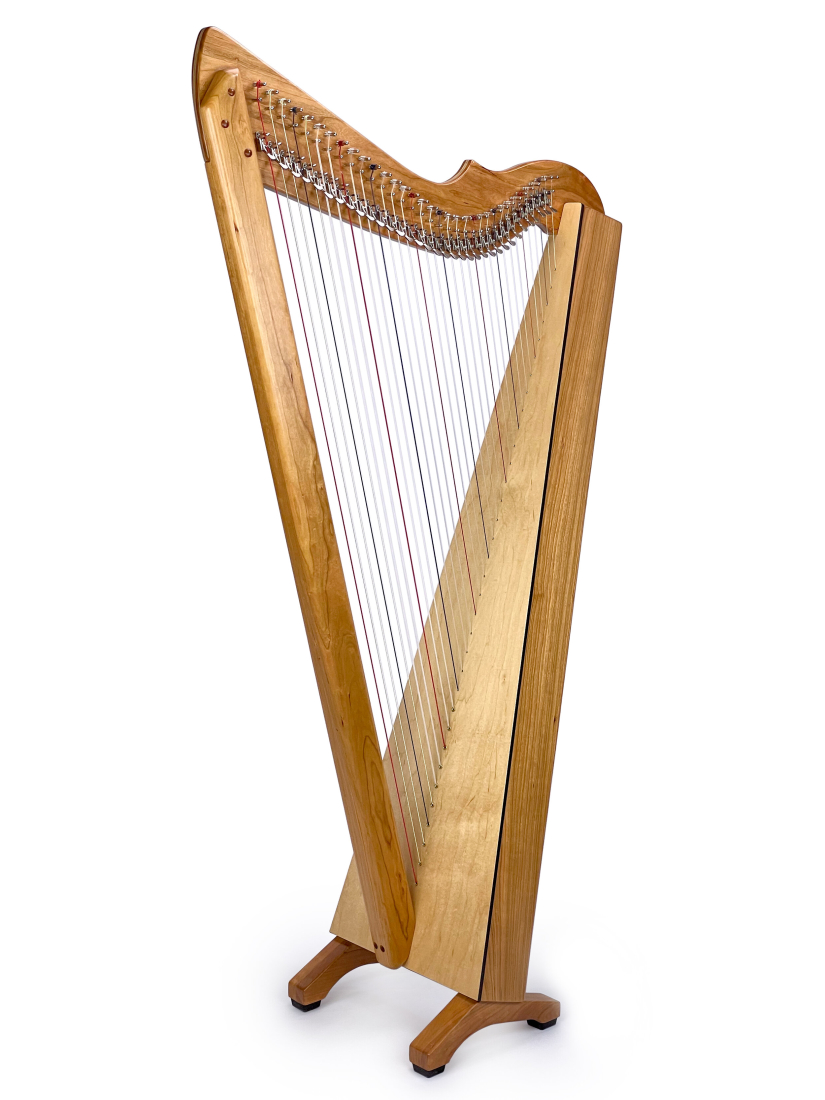 Brilliant! 34 String Harp with Full Levers - Cherry