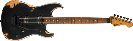 Charvel Guitars - Pro-Mod Relic San Dimas Style 1 HH FR PF, Pau Ferro Fingerboard - Weathered Black