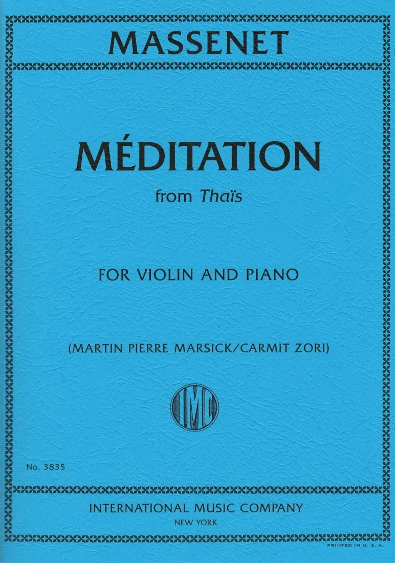 Meditation from Thais - Massenet/Marsick/Zori - Violin/Piano - Sheet Music