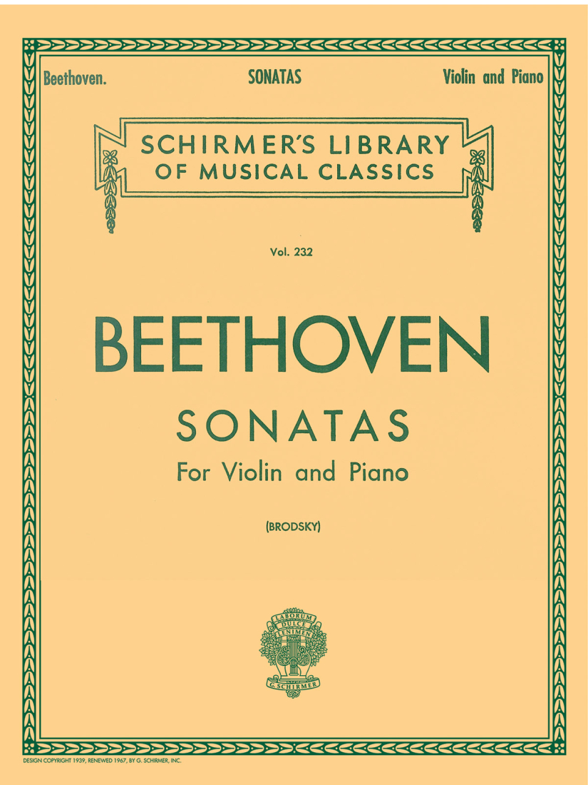 Sonatas (Complete) - Beethoven/Brodsky/Vogrich - Violin/Piano - Book