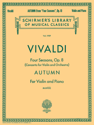 Four Seasons, Op. 8 No. 3: Autumn - Vivaldi/Klopcic - Violin/Piano - Sheet Music