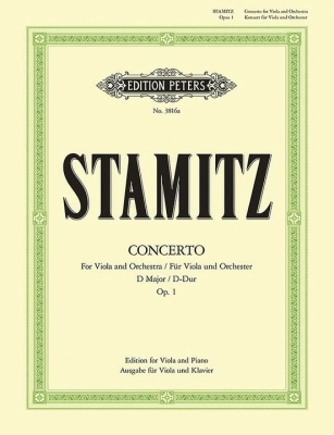 C.F. Peters Corporation - Concerto in D Op. 1 - Stamitz/Meyer - Viola/Piano - Sheet Music