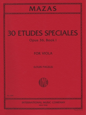 International Music Company - Etudes Speciales, Opus 36, Bk. 1 - Mazas/Pagels - Viola - Book