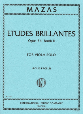 International Music Company - Etudes Brillantes, Opus 36, Bk. 2 - Mazas/Pagels - Viola - Book