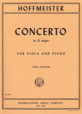 International Music Company - Concerto in D major - Hoffmeister/Doktor - Viola/Piano - Sheet Music