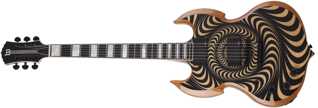 Wylde Barbarian Electric Guitar, Left-Handed - Psychic Bullseye Rawtop