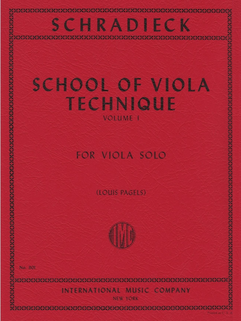 School of Viola Technique: Volume I - Schradieck/Pagels - Viola - Book