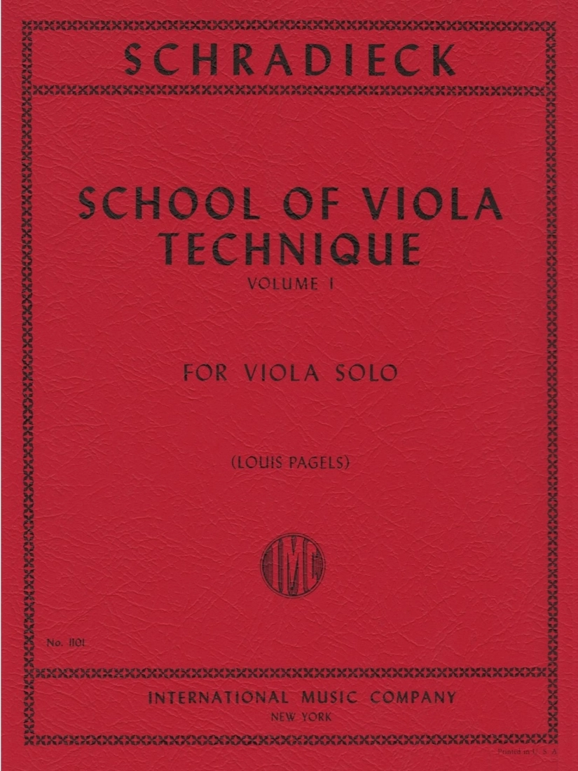 School of Viola Technique: Volume I - Schradieck/Pagels - Viola - Book