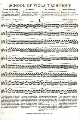 School of Viola Technique: Volume I - Schradieck/Pagels - Viola - Book