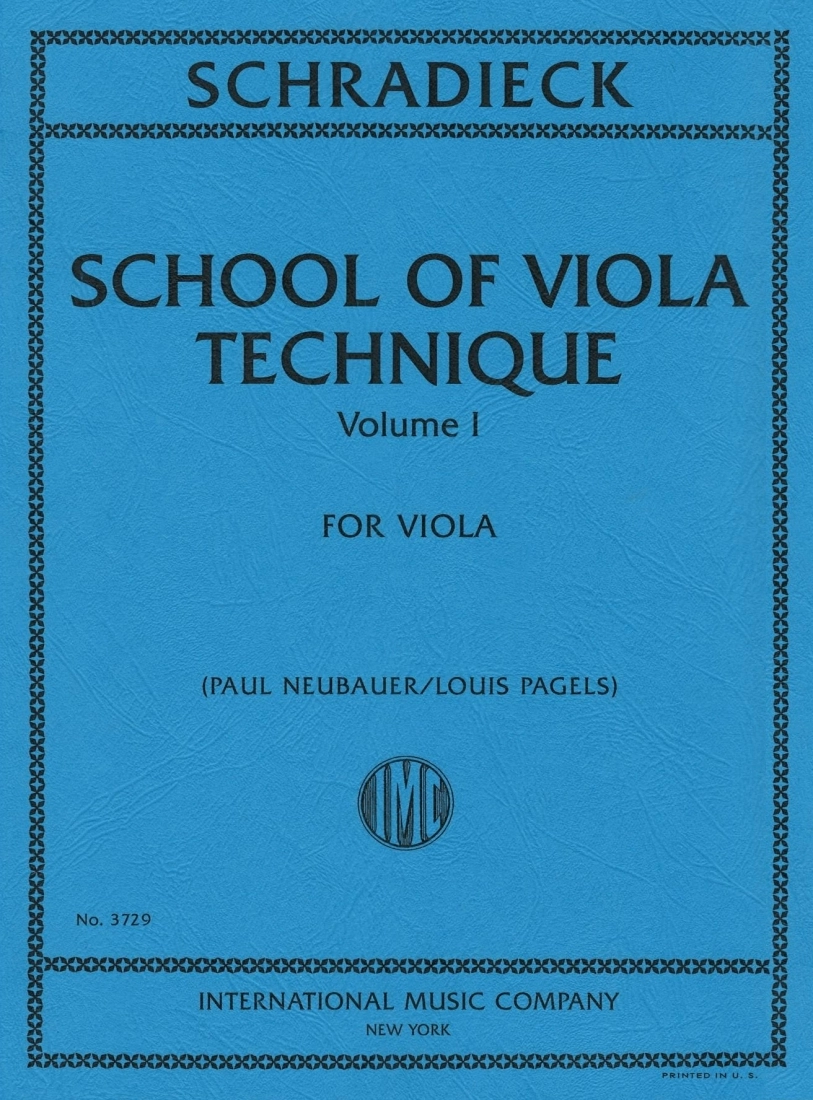 School of Viola Technique: Volume I - Schradieck/Pagels/Neubauer - Viola - Book