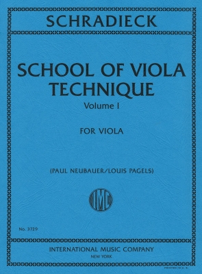 International Music Company - School of Viola Technique: Volume I - Schradieck/Pagels/Neubauer - Viola - Book