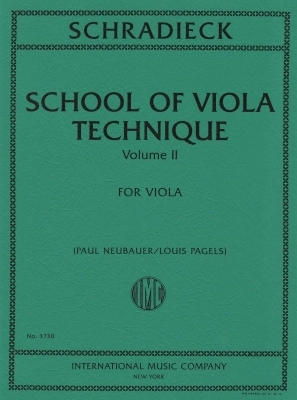 International Music Company - School of Viola Technique: Volume II - Schradieck/Pagels/Neubauer - Viola - Book