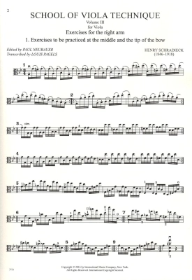 School of Viola Technique: Volume III - Schradieck/Pagels/Neubauer - Viola - Book