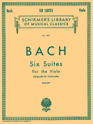 G. Schirmer Inc. - Six Suites - Bach/Lifschey - Viola - Book