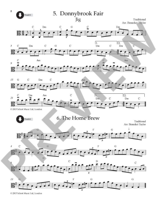 Irish Folk Tunes for Viola: 60 Traditional Pieces - Taylor - Viola - Book/Audio Online