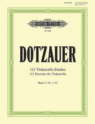 C.F. Peters Corporation - 113 Exercises for Violoncello, Book 1: Nos. 1-34 - Dotzauer/Klingenberg - Cello - Book