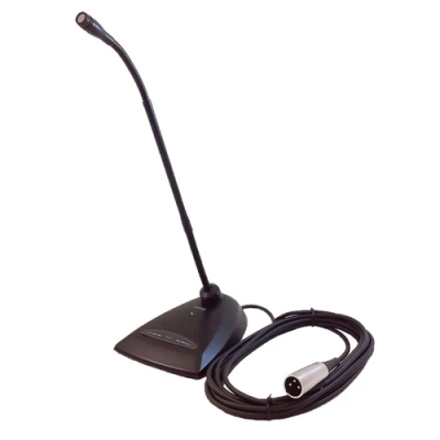 Microflex Standard Gooseneck Microphone with Desktop Base, Mute Switch and LED Indicator