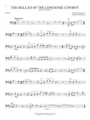 Favorite Disney Songs: Instrumental Play-Along - Cello - Book/Audio Online