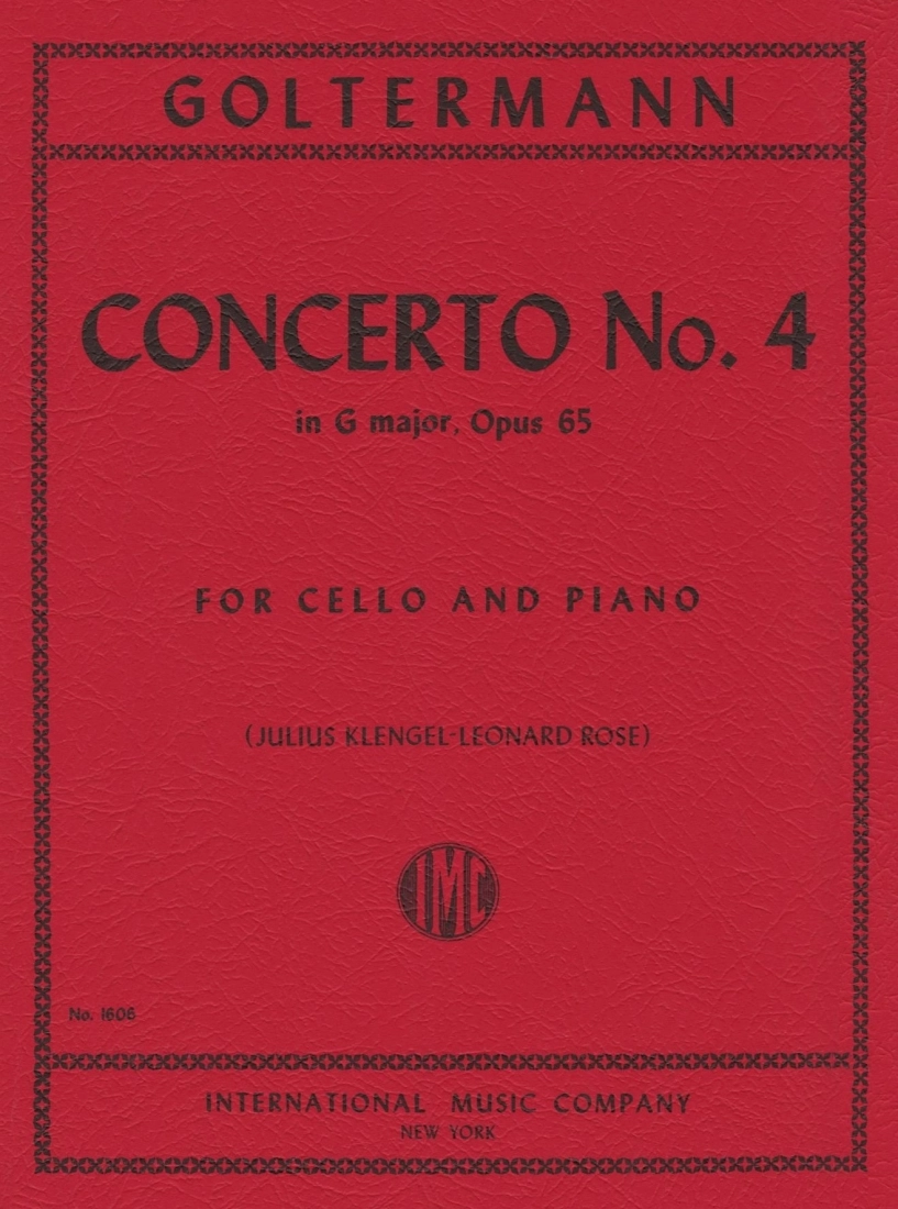 Concerto No. 4 in G major, Opus 65 - Goltermann/Klengel/Rose - Cello/Piano - Sheet Music